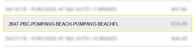 2647 pbc pompano beach pompano beachfl