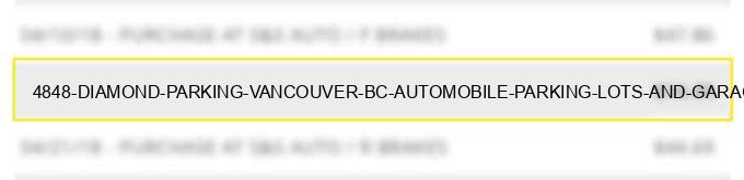 4848 diamond parking vancouver bc - automobile parking lots and garages