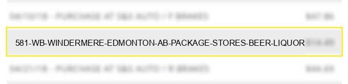 581-wb windermere edmonton ab - package stores, beer, liquor