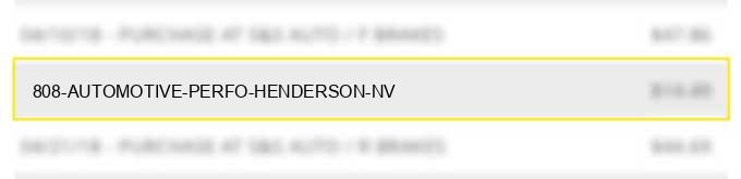 808 automotive & perfo henderson nv