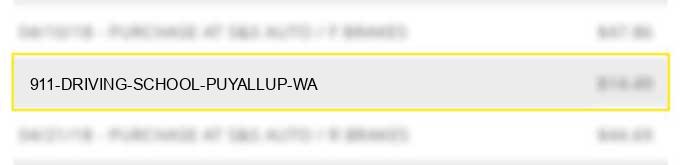 911 driving school puyallup wa