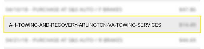 a 1 towing and recovery arlington va towing services