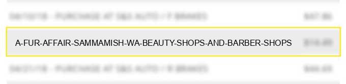 a fur affair sammamish wa beauty shops and barber shops