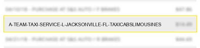 a team taxi service, l jacksonville fl taxicabs/limousines