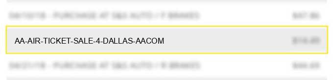 aa air ticket sale 4 dallas aa.com