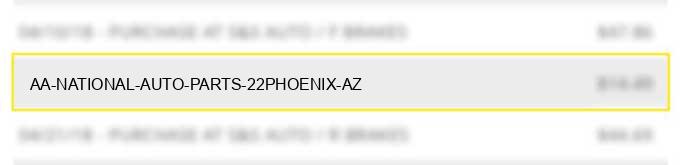 aa national auto parts 22phoenix az