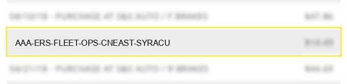 aaa ers fleet ops cneast syracu