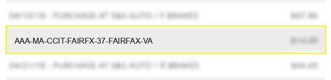 aaa ma ccit fairfx 37 fairfax va