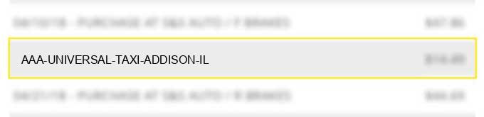 aaa universal taxi addison il