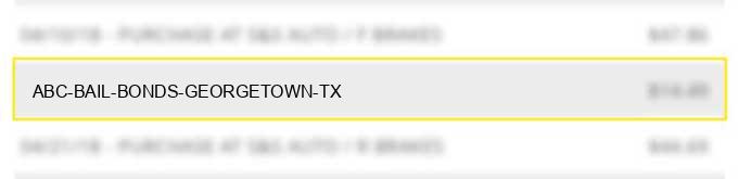 abc bail bonds georgetown tx