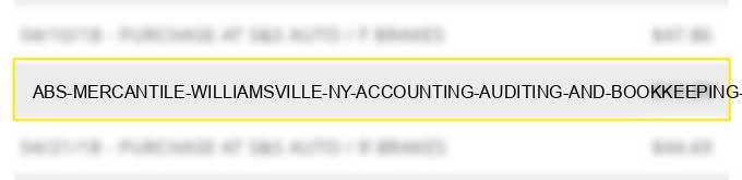 abs mercantile williamsville ny accounting, auditing and bookkeeping services