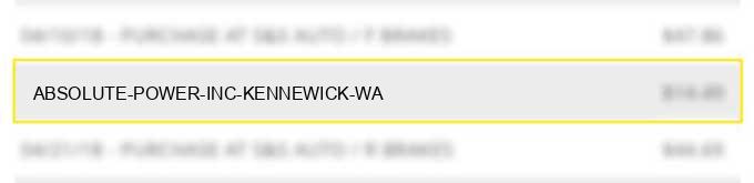 absolute power inc kennewick wa