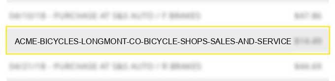 acme bicycles longmont co bicycle shops sales and service