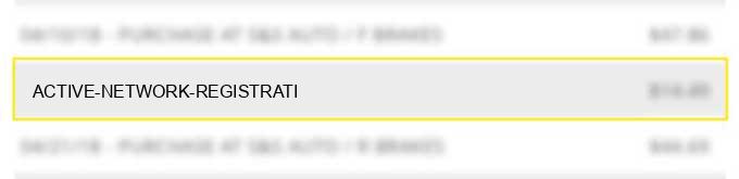 active network registrati