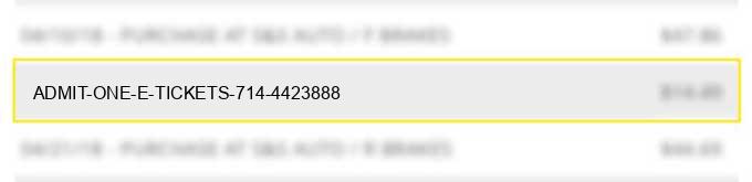 admit one e-tickets 714-4423888