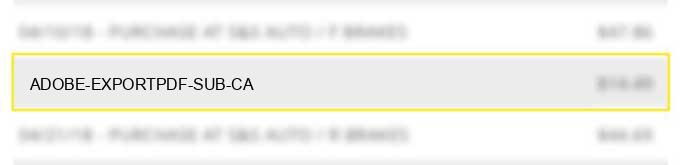 adobe *exportpdf sub, ca