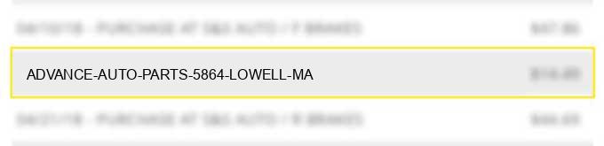 advance auto parts #5864 lowell ma