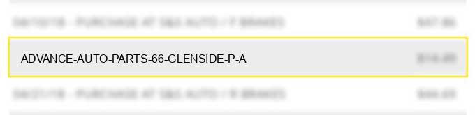 advance auto parts #66 glenside p a