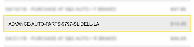 advance auto parts #9797 slidell la