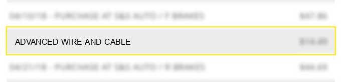 advanced wire and cable