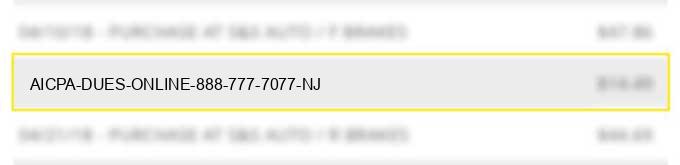 aicpa *dues online 888-777-7077 nj