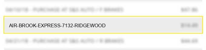 air brook express 7132 ridgewood