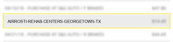 airrosti rehab centers georgetown tx