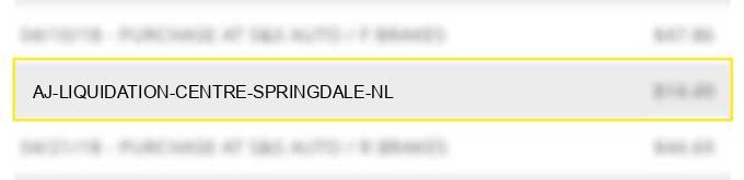 a.j liquidation centre springdale nl