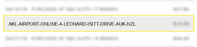 akl airport online 4 leonard isitt drive auk nzl