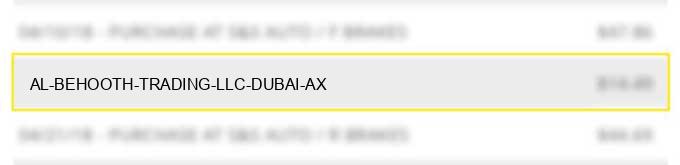 al behooth trading llc dubai ax