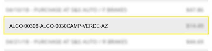 alco 00306 alco 0030camp verde az
