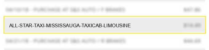 all star taxi mississauga taxicab & limousine