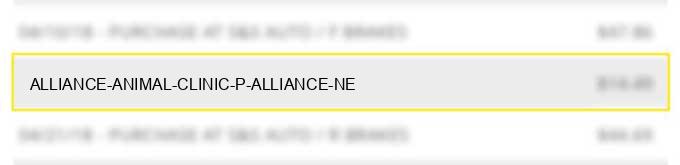 alliance animal clinic p alliance ne