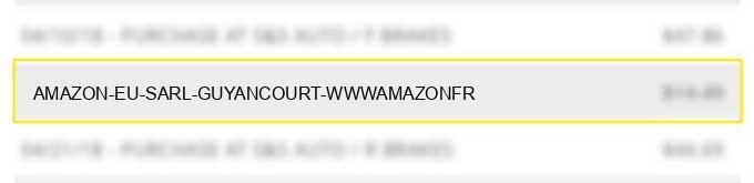 amazon eu sarl guyancourt www.amazon.fr