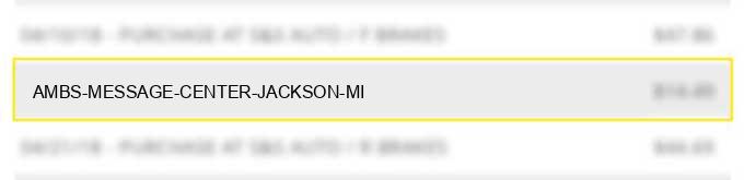 ambs message center jackson mi