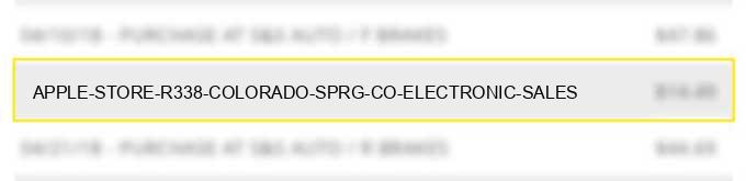 apple store #r338 colorado sprg co electronic sales