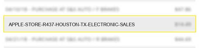 apple store #r437 houston tx electronic sales