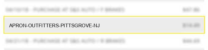 apron outfitters pittsgrove nj