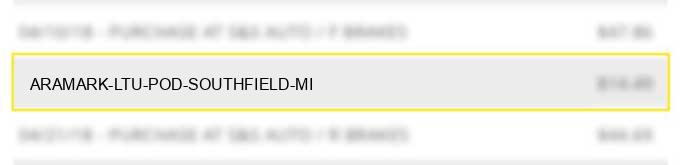 aramark ltu pod southfield mi