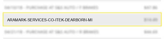 aramark services co itek dearborn mi