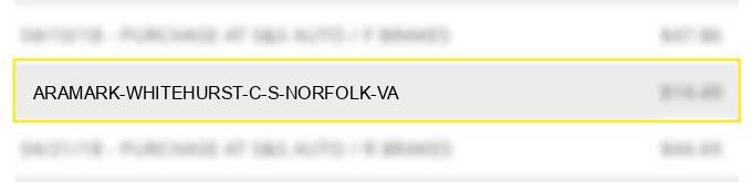 aramark whitehurst c s norfolk va