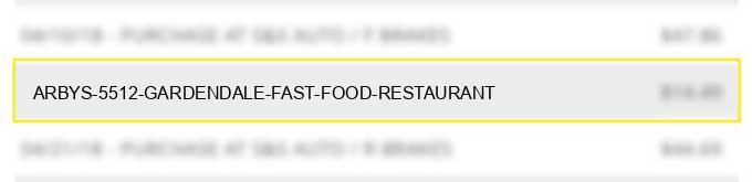 arby's #5512 gardendale fast food restaurant