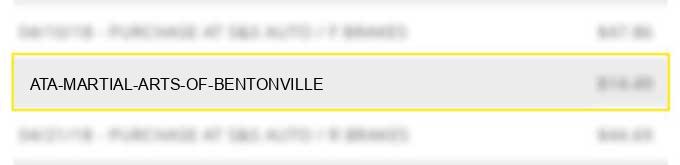 ata martial arts of bentonville
