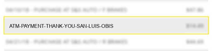 atm payment thank you san luis obis
