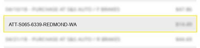 at&t s065 6339 redmond wa