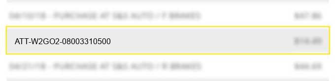 at&t w2go2 08003310500
