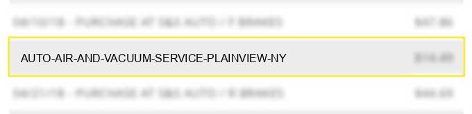 auto air and vacuum service plainview ny