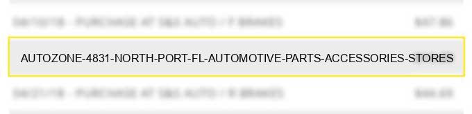 autozone #4831 north port fl automotive parts accessories stores