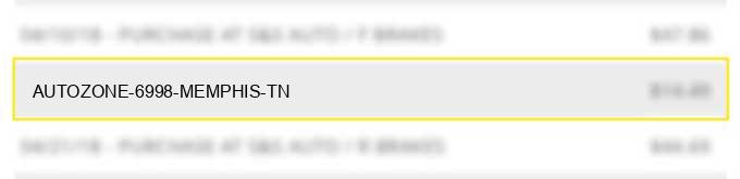 autozone #6998 memphis tn