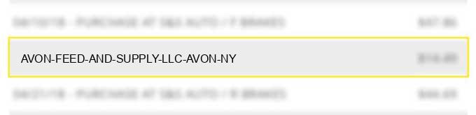 avon feed and supply llc avon ny